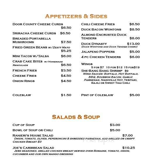 Menu page 1