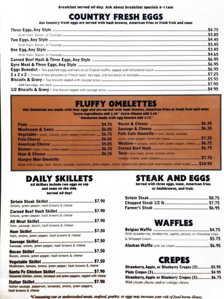 Menu page 1