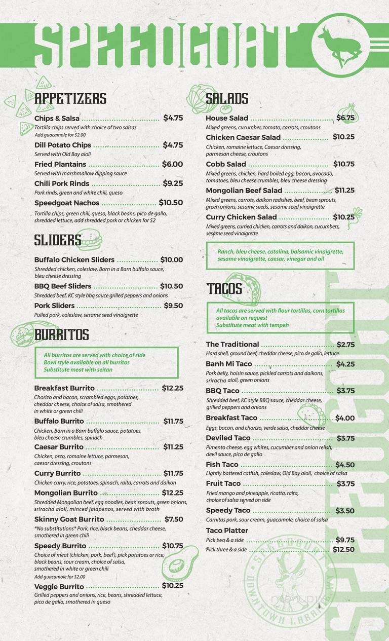 Menu page 1