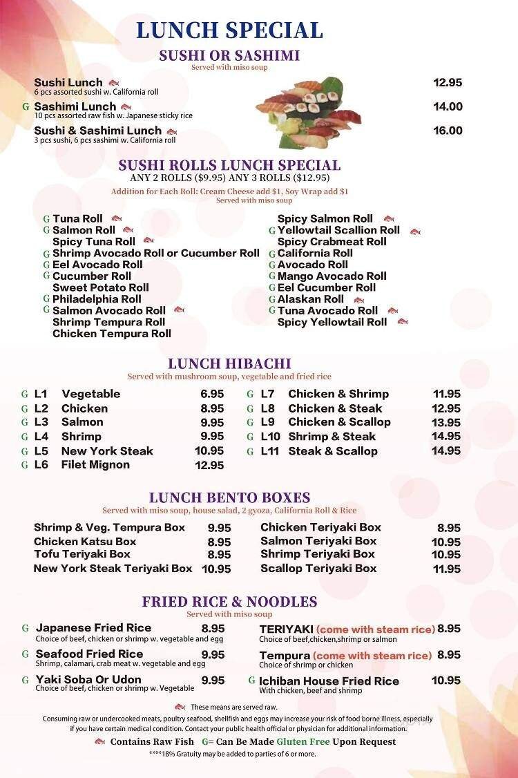 Menu page 1