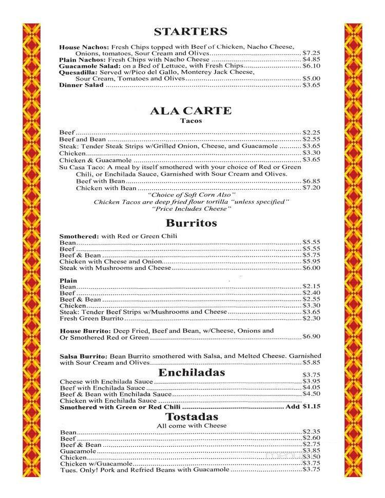 Menu page 2
