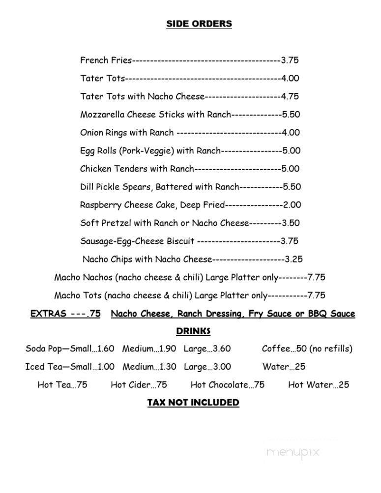 Menu page 2
