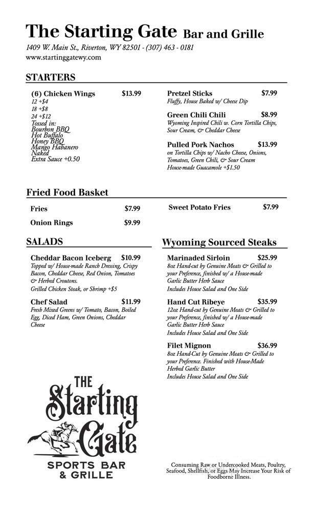 Menu page 1