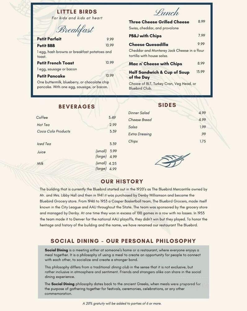 Menu page 1