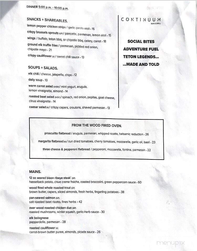 Menu page 1