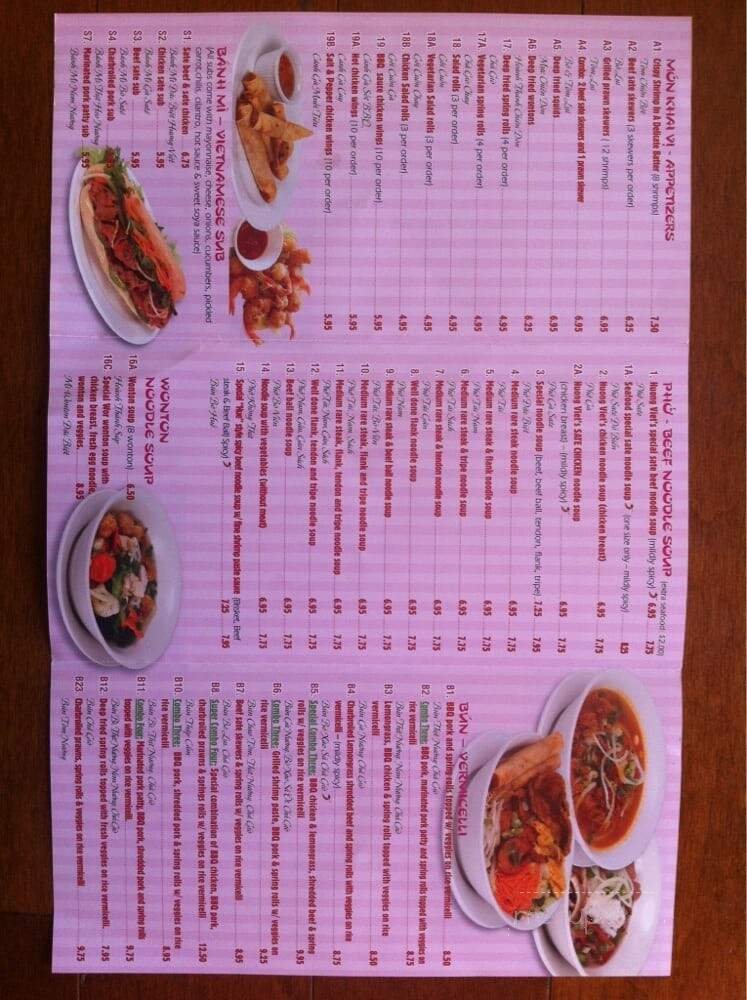 Menu page 1