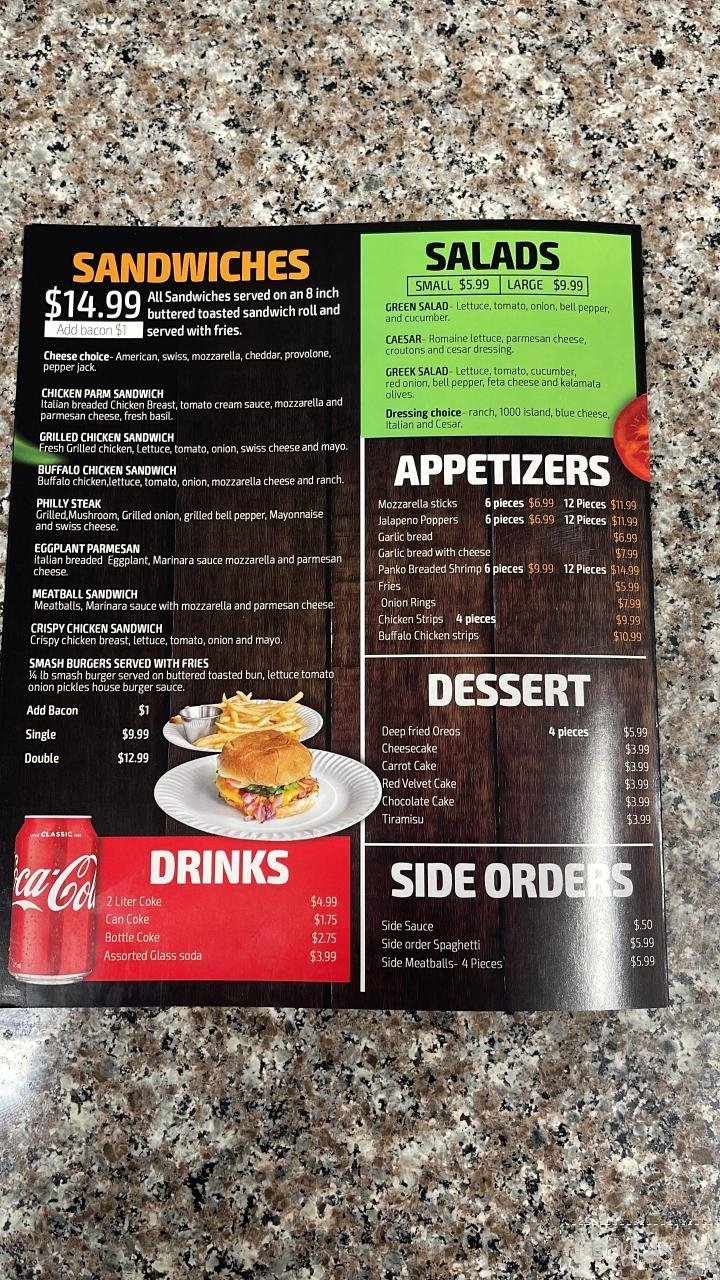 Menu page 1