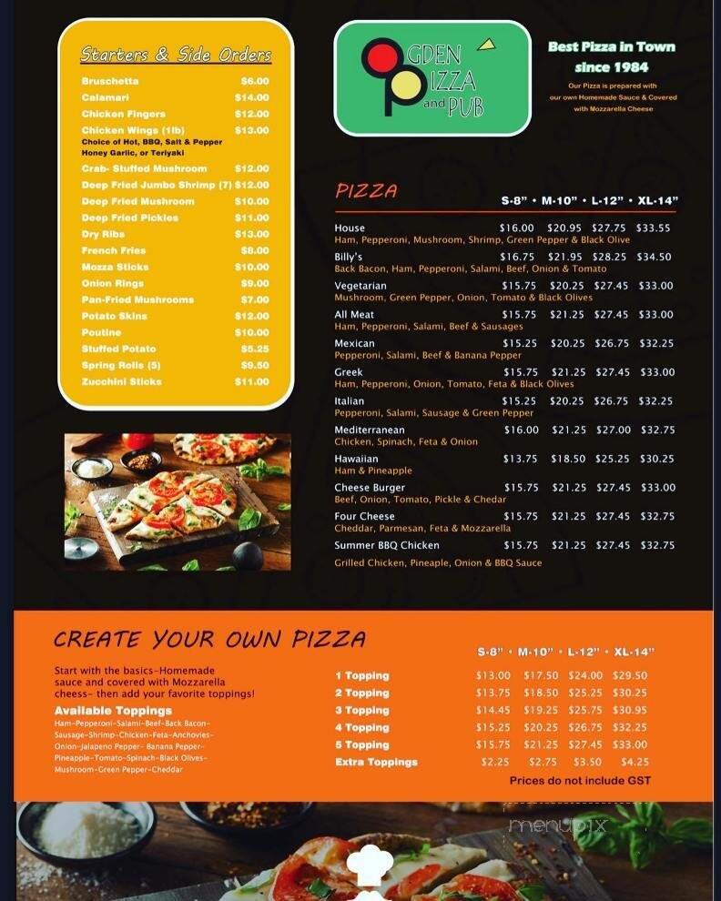 Menu page 1