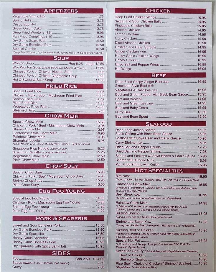 Menu page 1
