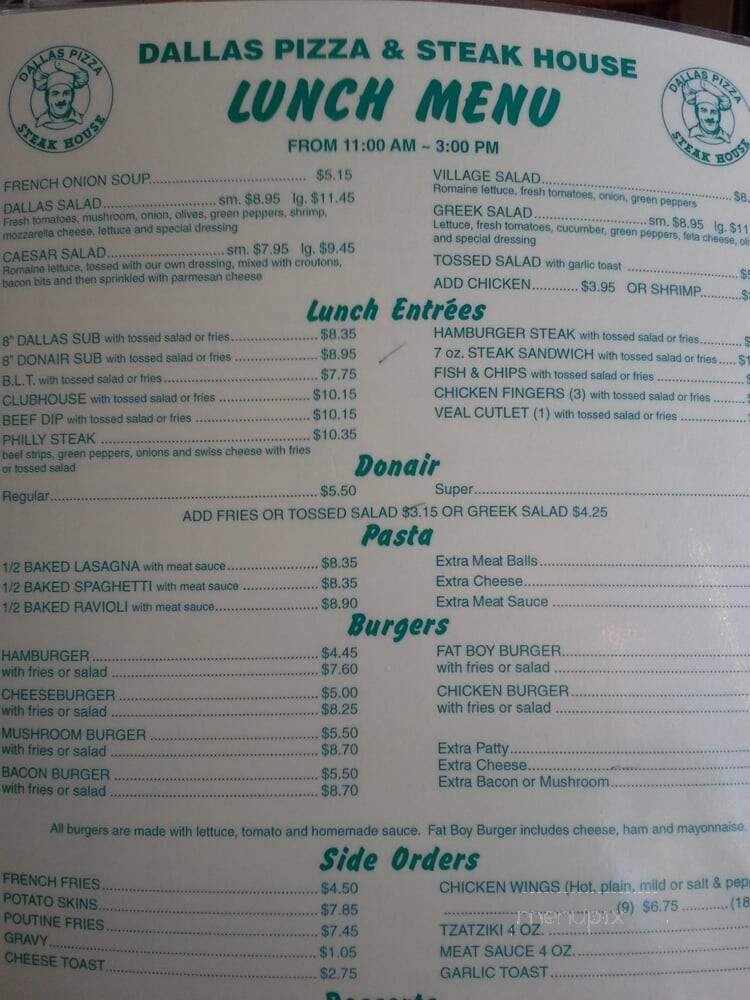 Menu page 1