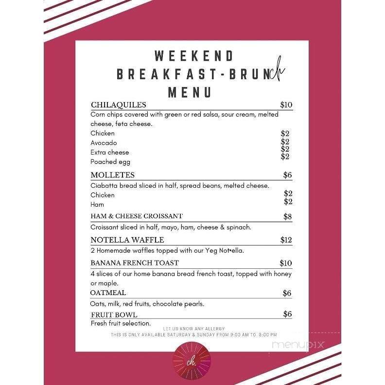 Menu page 1
