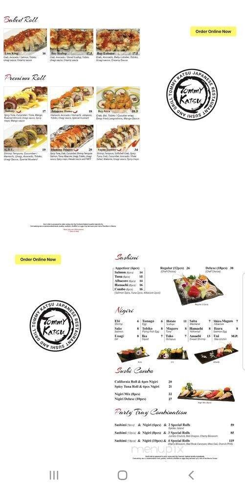 Menu page 9