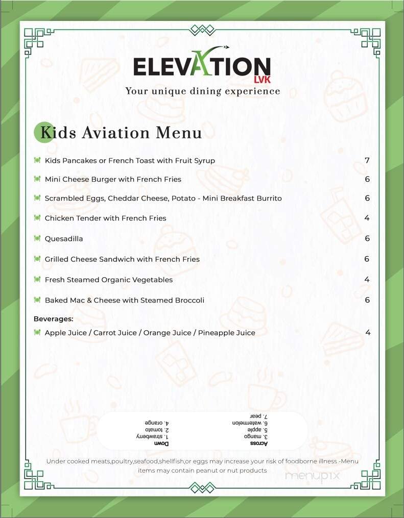 Menu page 1