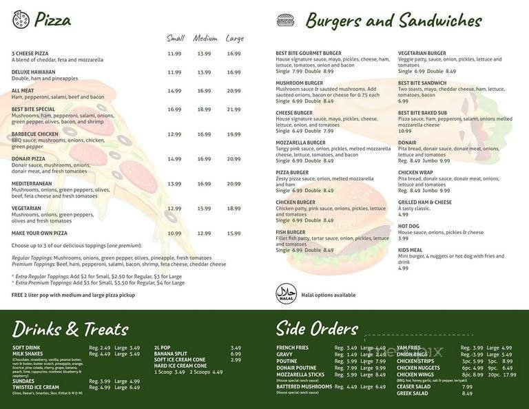 Menu page 1