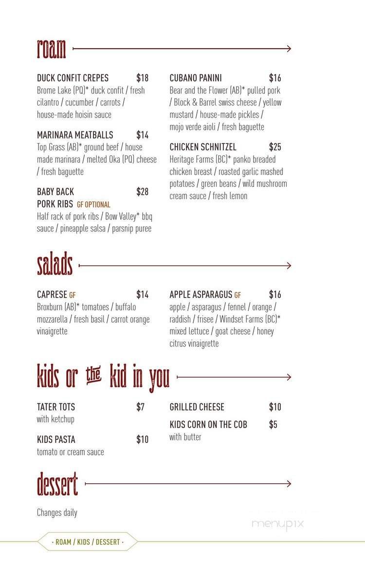 Menu page 2