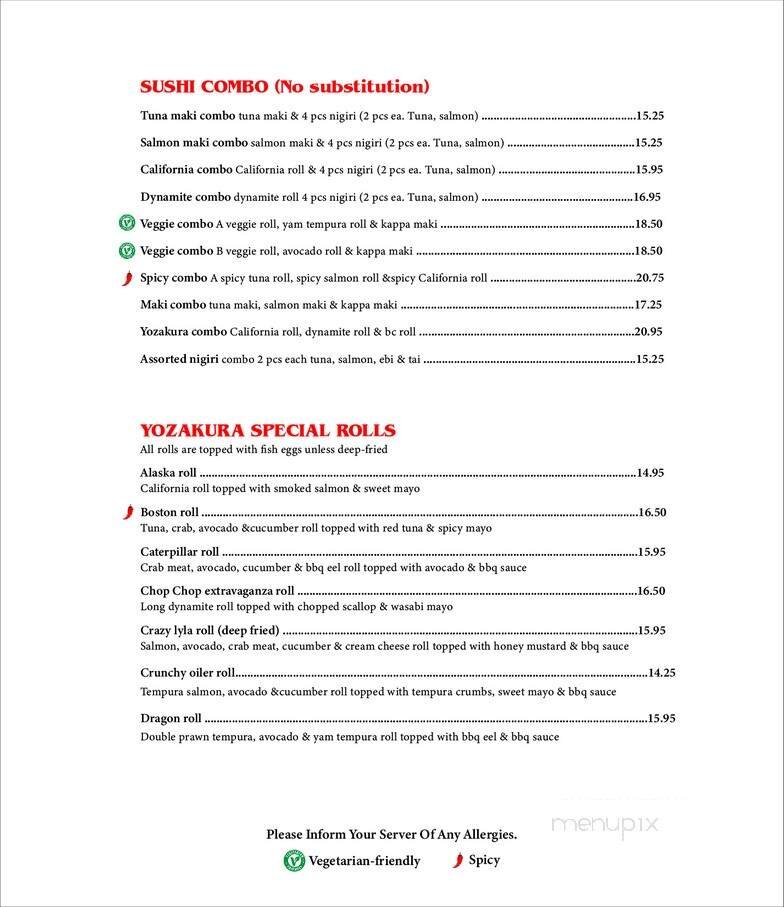 Menu page 1