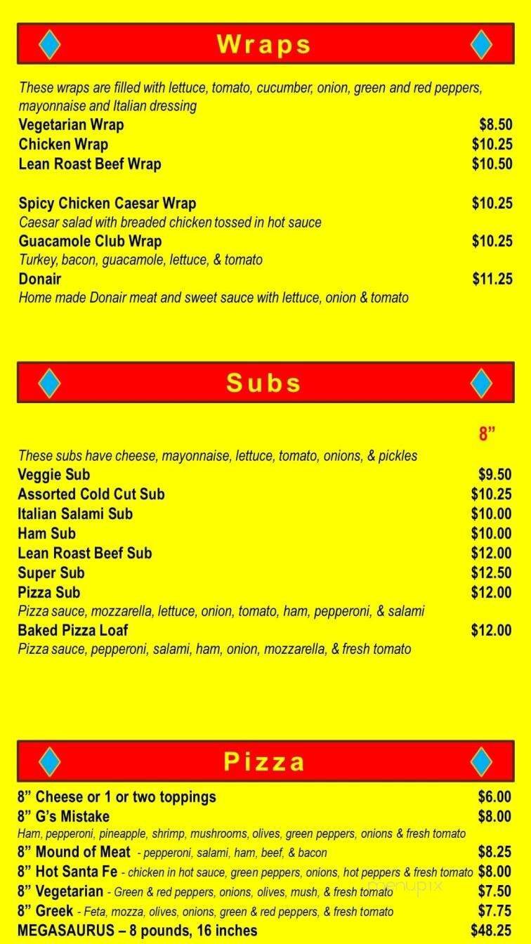 Menu page 2