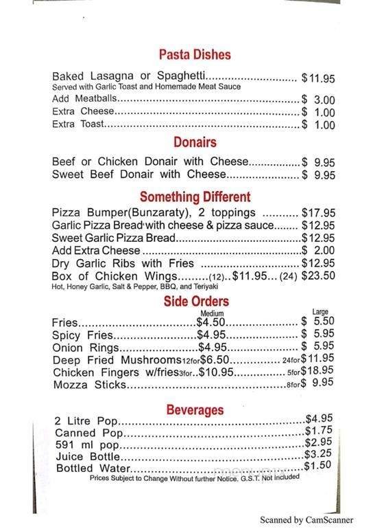 Menu page 2