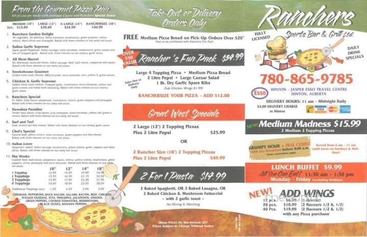 Menu page 1