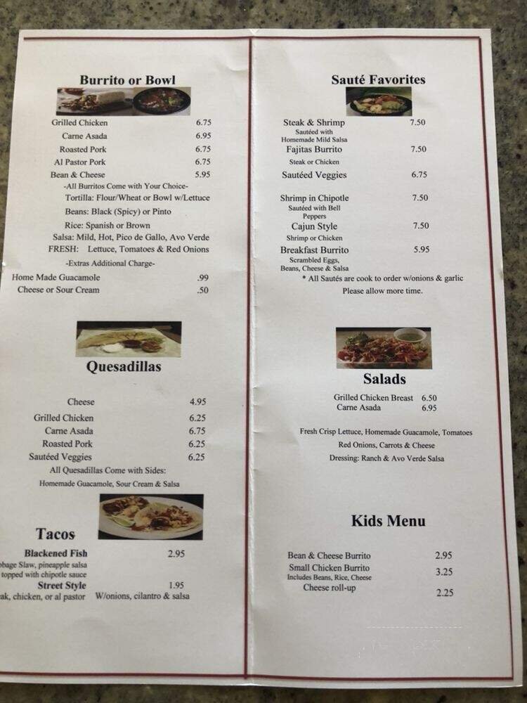 Menu page 2