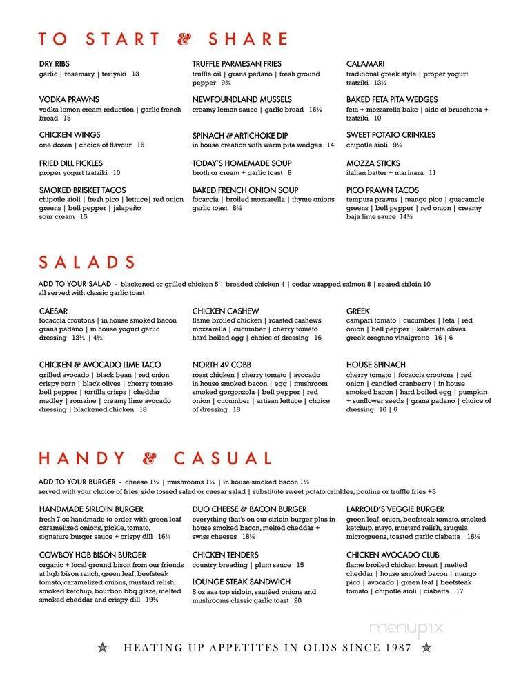 Menu page 1