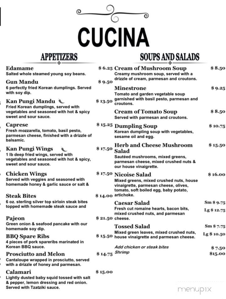 Menu page 1