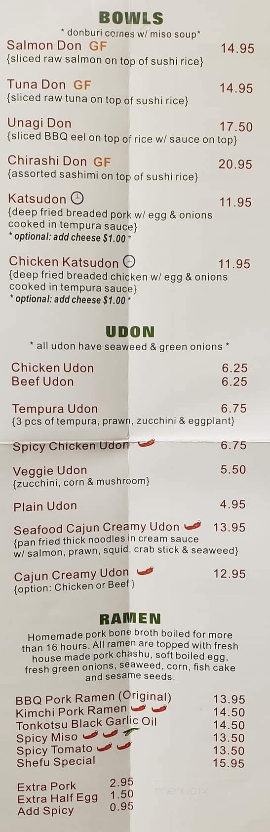 Menu page 2