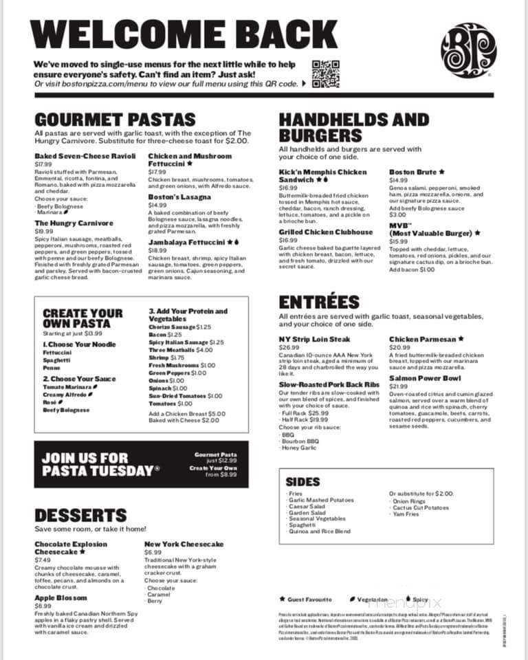 Menu page 1