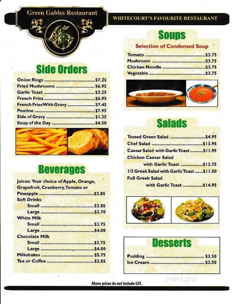 Menu page 1