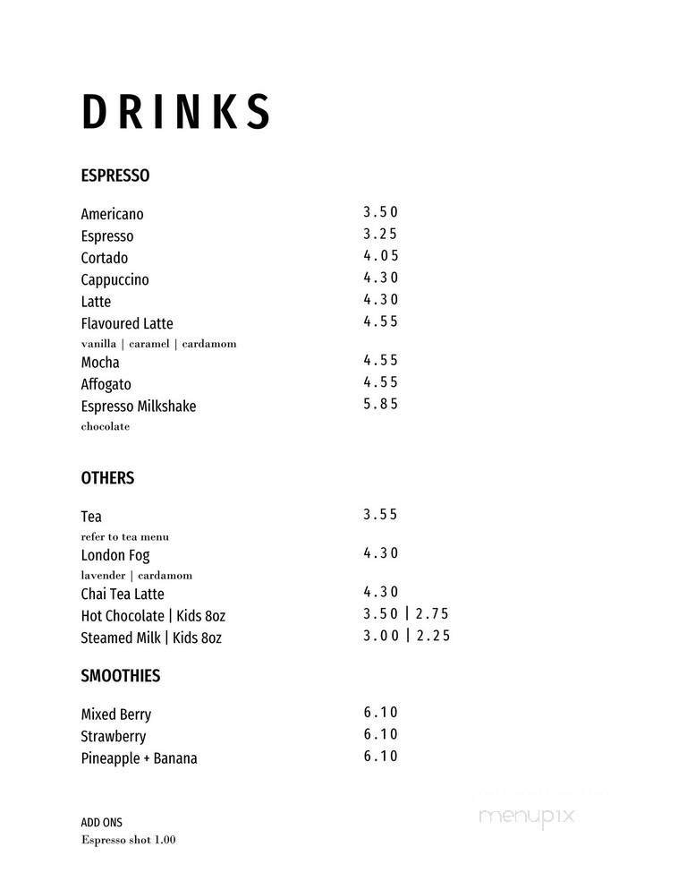 Menu page 1