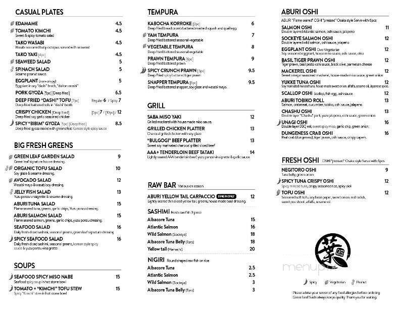 Menu page 2