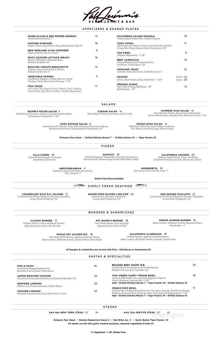 Menu page 1