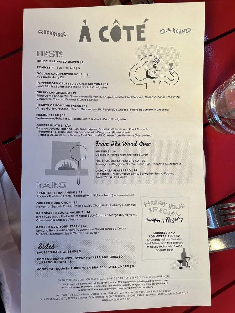 Menu page 1