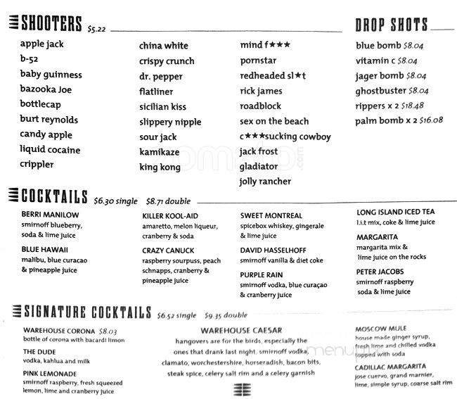 Menu page 1
