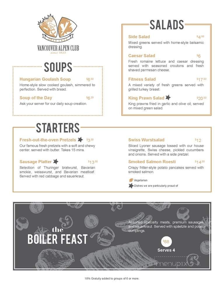 Menu page 1