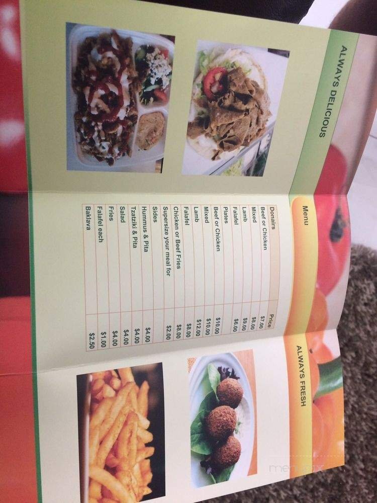 Menu page 1