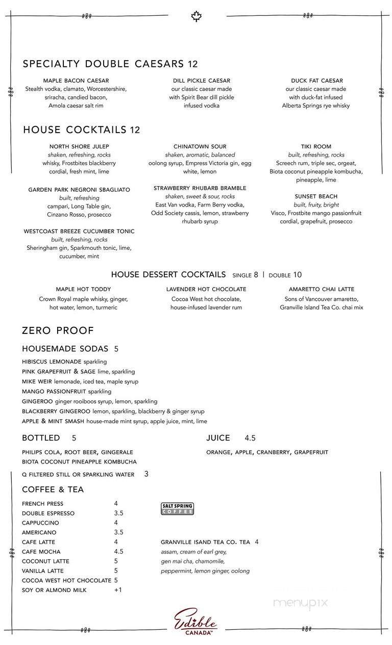 Menu page 1