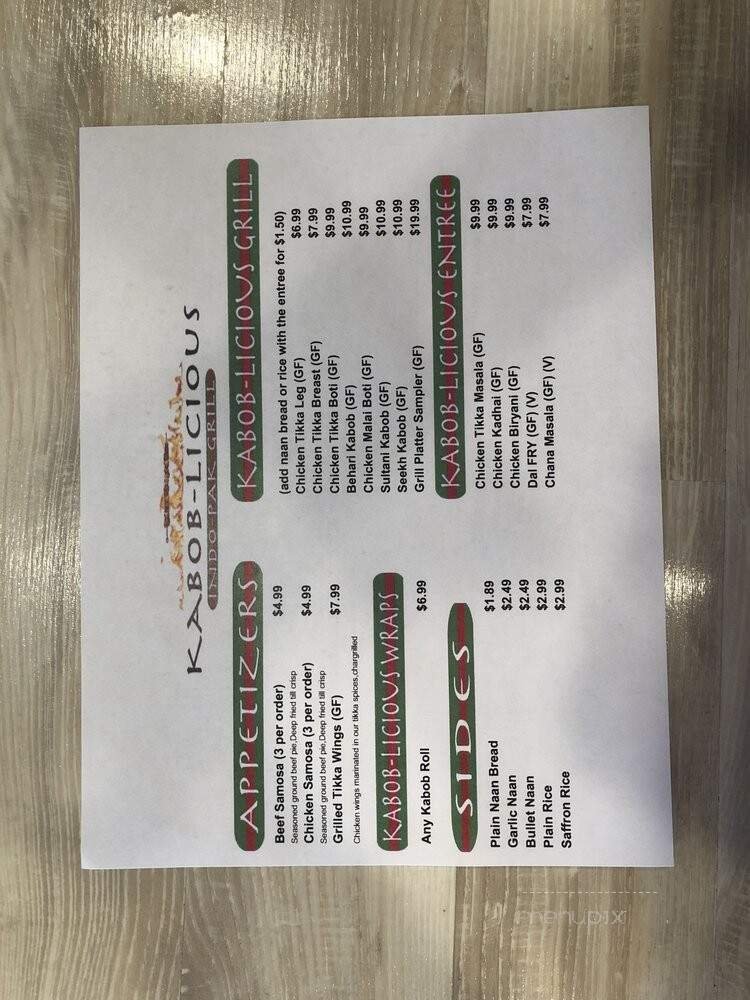 Menu page 1