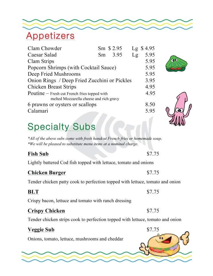 Menu page 1