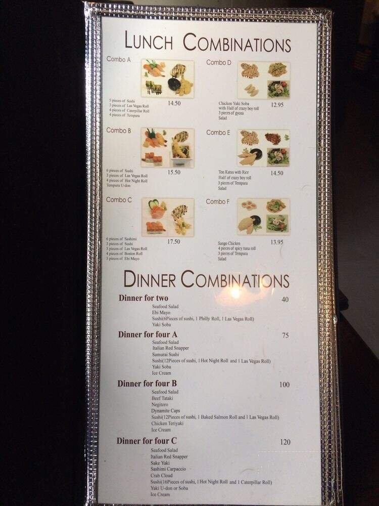 Menu page 1