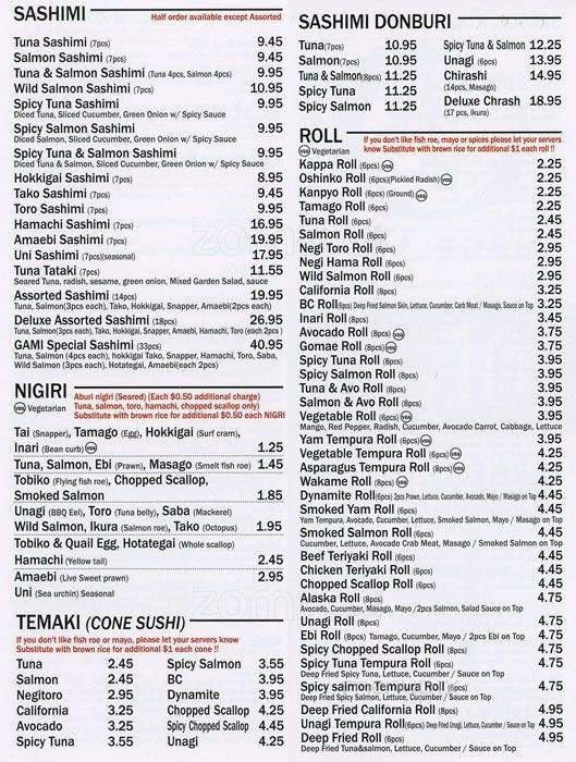 Menu page 2