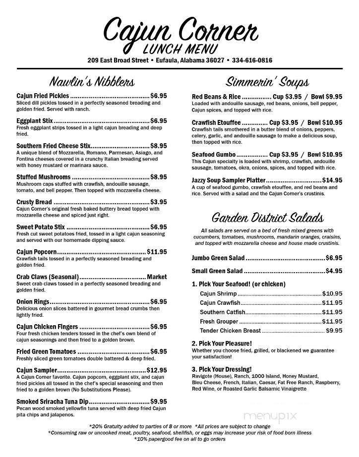 Menu page 1