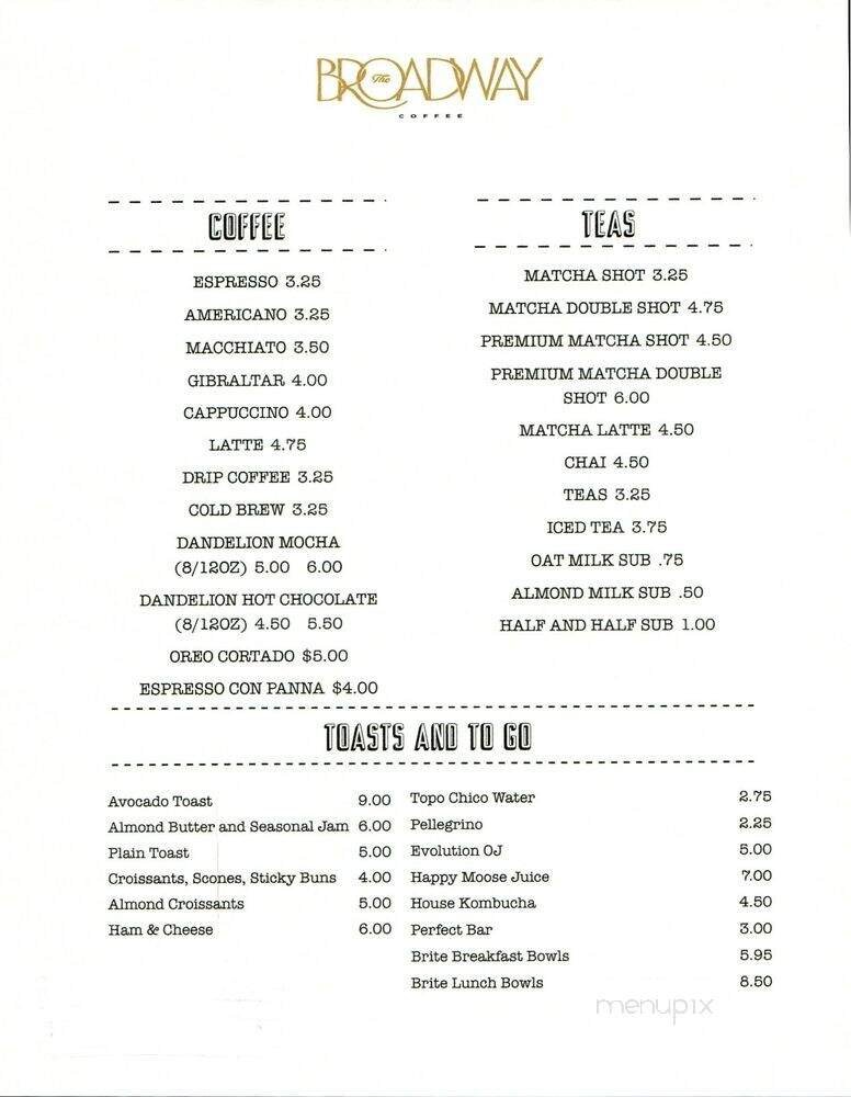 Menu page 1