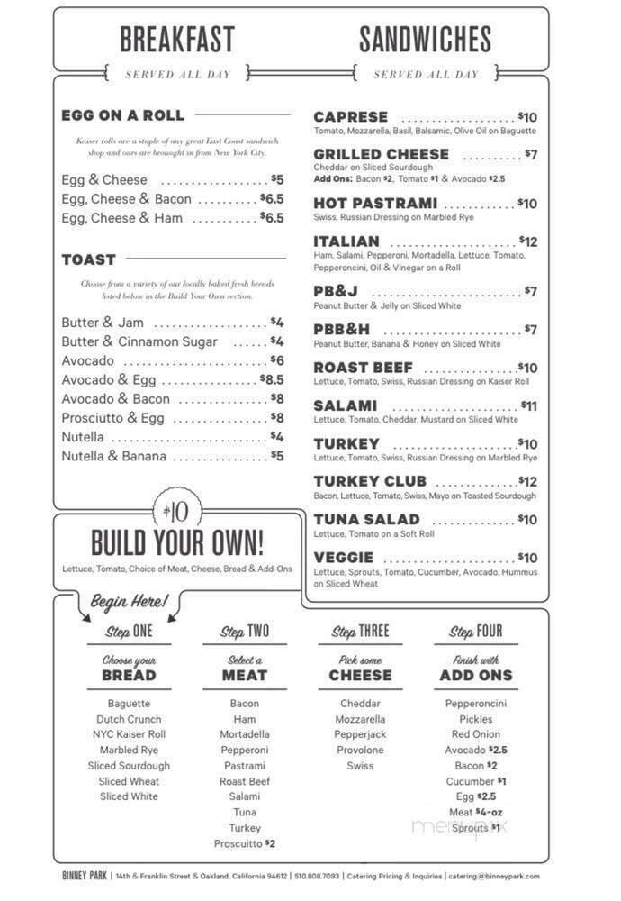 Menu page 1
