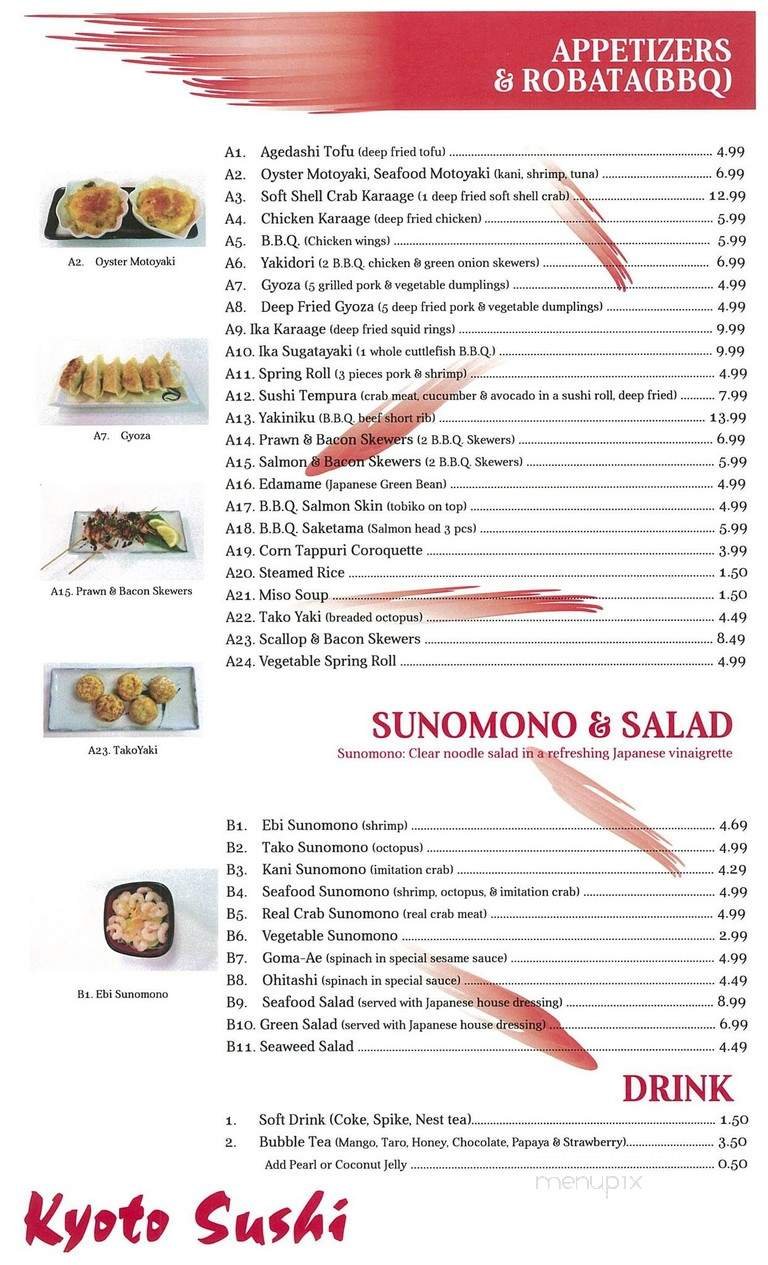 Menu page 1