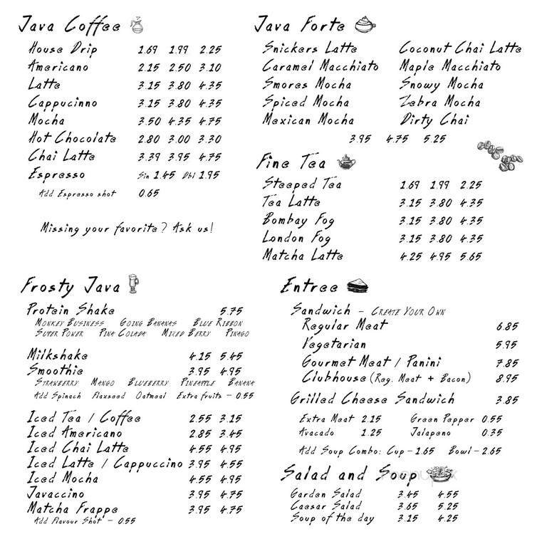 Menu page 1