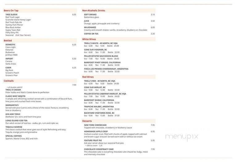 Menu page 1