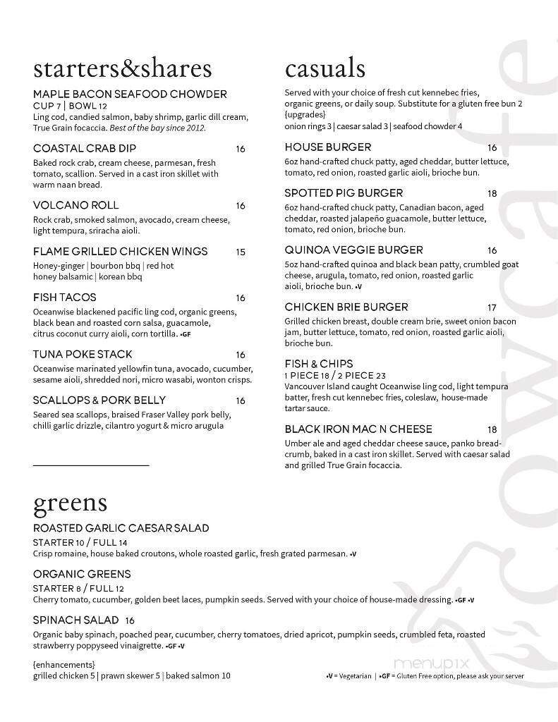 Menu page 1