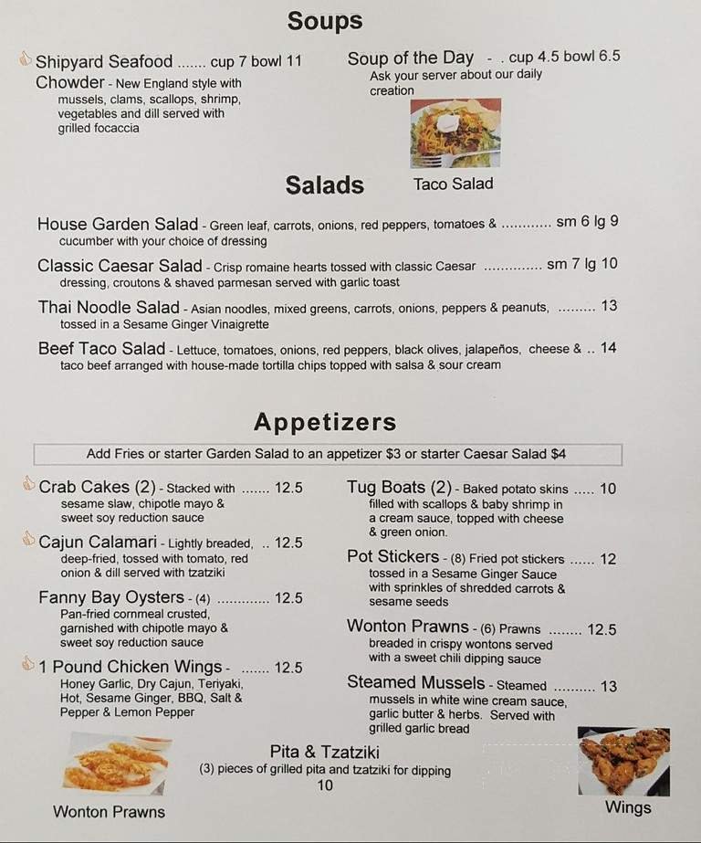Menu page 1