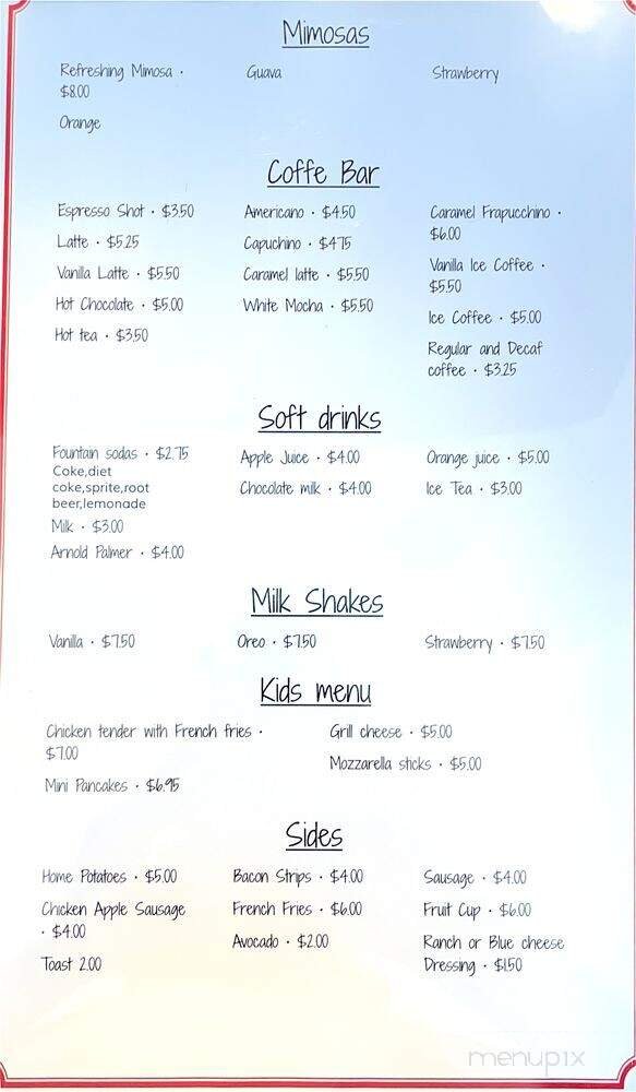 Menu page 1